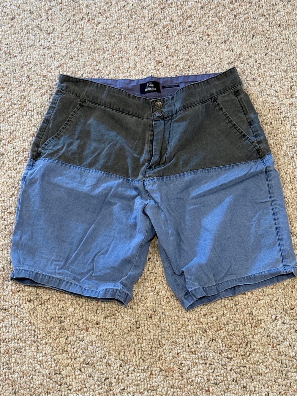 Quiksilver Two-Tone Charcoal and Blue Men's Shorts size 30